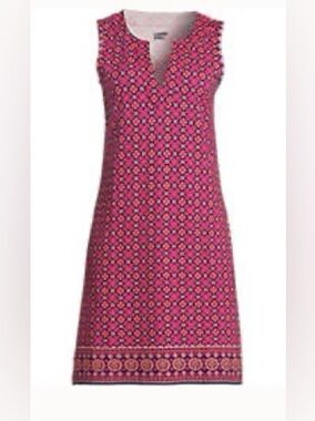 Land’s End Cotton Jersey Sleeveless Swim Cover-up / Dress 3X (24W-26W)